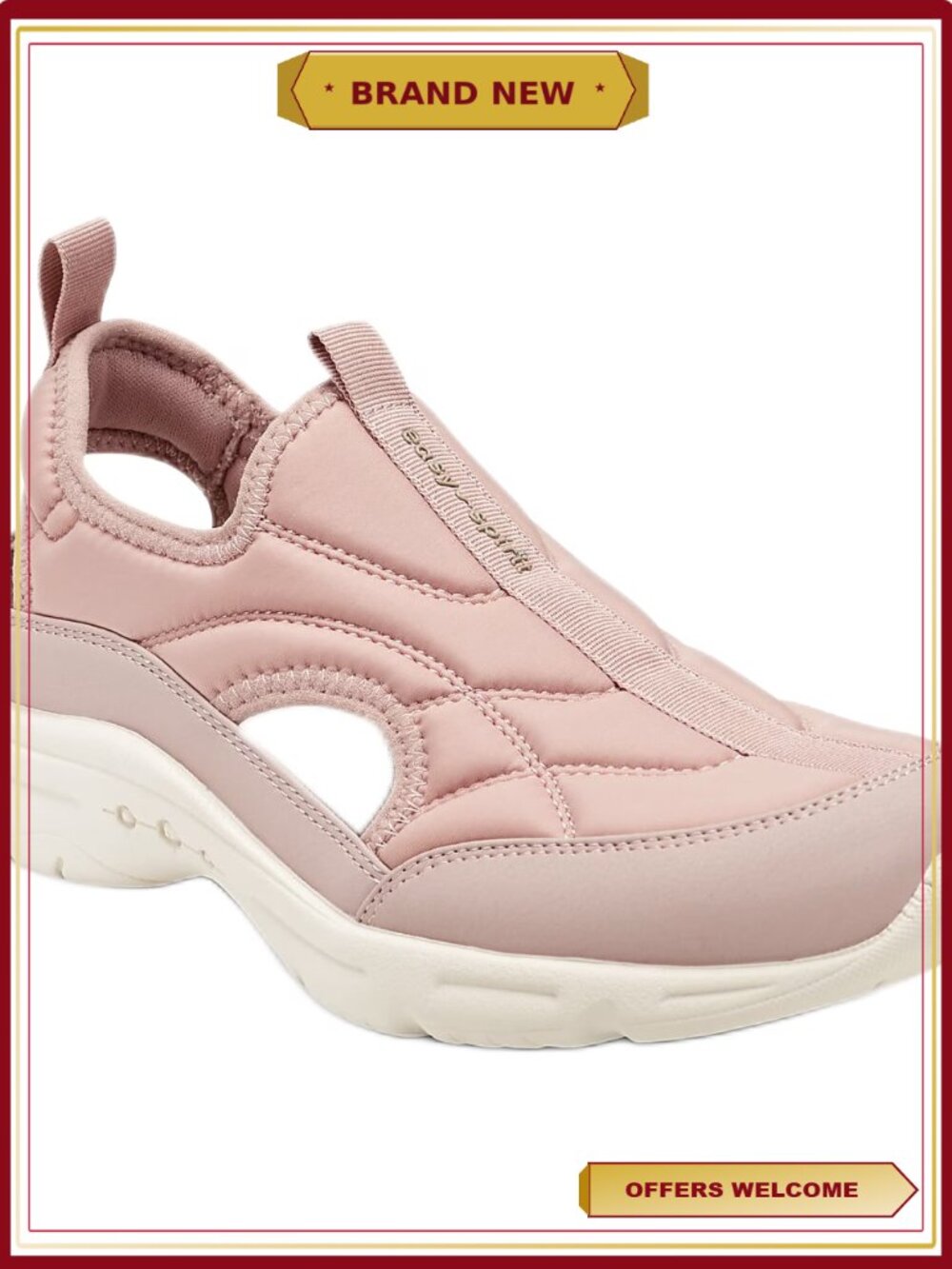 Easy Spirit Women's Brayer Slip On Sporty Sandal with Arch Support